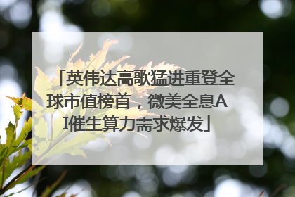 英伟达高歌猛进重登全球市值榜首，微美全息AI催生算力需求爆发