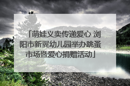 萌娃义卖传递爱心 浏阳市新翼幼儿园举办跳蚤市场暨爱心捐赠活动