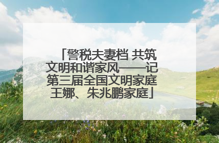 警税夫妻档 共筑文明和谐家风——记第三届全国文明家庭王娜、朱兆鹏家庭