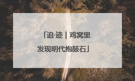 追·迹｜鸡窝里发现明代抱鼓石