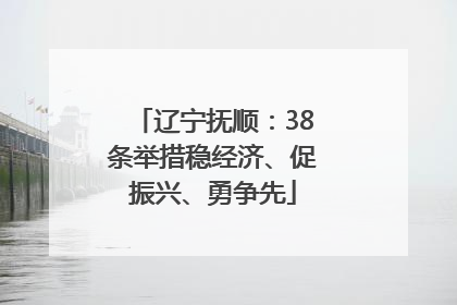 辽宁抚顺：38条举措稳经济、促振兴、勇争先