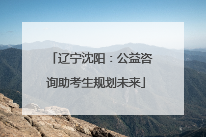 辽宁沈阳：公益咨询助考生规划未来