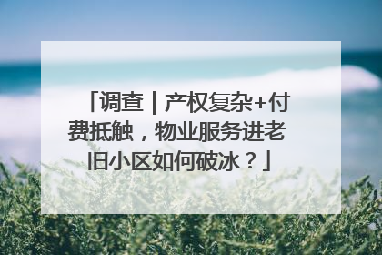 调查｜产权复杂+付费抵触，物业服务进老旧小区如何破冰？