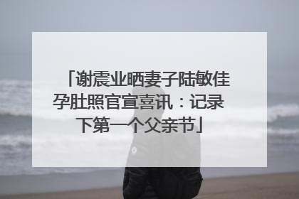 谢震业晒妻子陆敏佳孕肚照官宣喜讯：记录下第一个父亲节