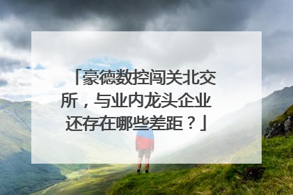 豪德数控闯关北交所，与业内龙头企业还存在哪些差距？