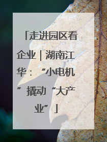 走进园区看企业｜湖南江华：“小电机”撬动“大产业”