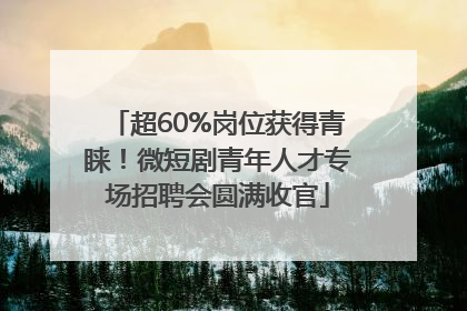 超60%岗位获得青睐！微短剧青年人才专场招聘会圆满收官