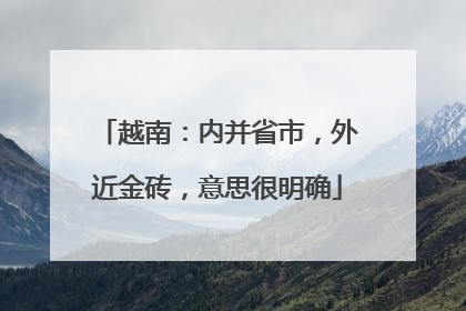越南：内并省市，外近金砖，意思很明确