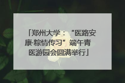 郑州大学：“医路安康·粽情传习”端午青医游园会圆满举行