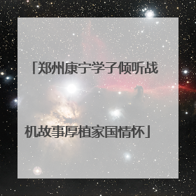 郑州康宁学子倾听战机故事厚植家国情怀