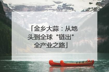 金乡大蒜：从地头到全球“链出”全产业之路