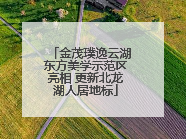 金茂璞逸云湖东方美学示范区亮相 更新北龙湖人居地标