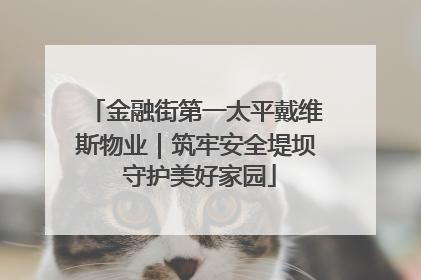 金融街第一太平戴维斯物业｜筑牢安全堤坝 守护美好家园