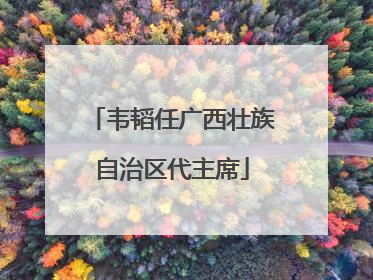 韦韬任广西壮族自治区代主席
