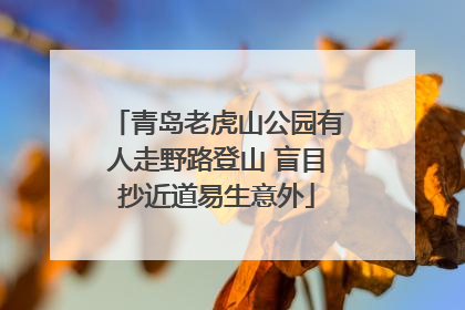 青岛老虎山公园有人走野路登山 盲目抄近道易生意外