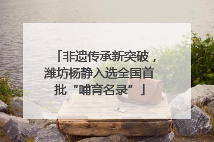 非遗传承新突破，潍坊杨静入选全国首批“哺育名录”