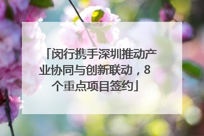 闵行携手深圳推动产业协同与创新联动，8个重点项目签约