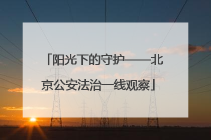 阳光下的守护——北京公安法治一线观察