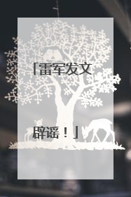 雷军发文辟谣！