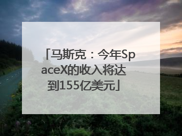 马斯克：今年SpaceX的收入将达到155亿美元