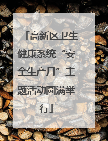高新区卫生健康系统“安全生产月”主题活动圆满举行