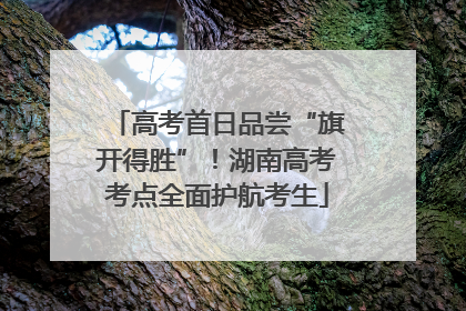高考首日品尝“旗开得胜”！湖南高考考点全面护航考生
