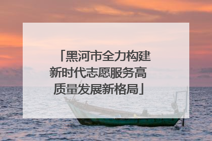 黑河市全力构建新时代志愿服务高质量发展新格局