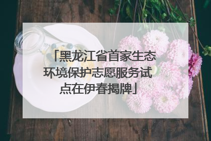 黑龙江省首家生态环境保护志愿服务试点在伊春揭牌