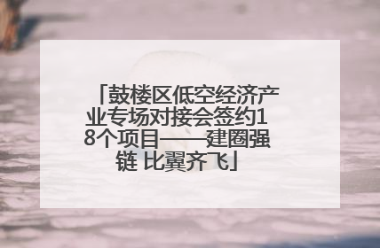 鼓楼区低空经济产业专场对接会签约18个项目——建圈强链 比翼齐飞