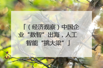 （经济观察）中国企业“数智”出海，人工智能“挑大梁”