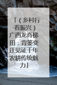 （乡村行·看振兴）广西龙脊梯田：背篓变迁见证千年农耕传统魅力