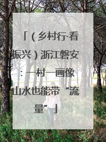 （乡村行·看振兴）浙江磐安：一村一画像 山水也能带“流量”