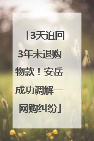 3天追回3年未退购物款！安岳成功调解一网购纠纷