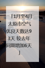 1月至4月 太原市空气优良天数达93天 较去年同期增加6天