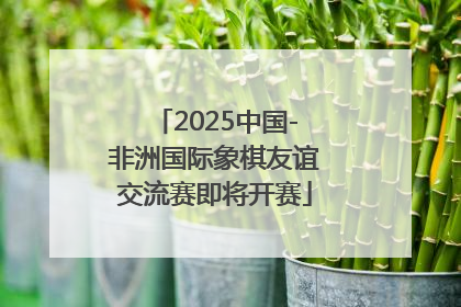 2025中国-非洲国际象棋友谊交流赛即将开赛