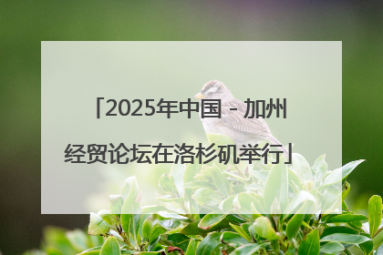 2025年中国－加州经贸论坛在洛杉矶举行