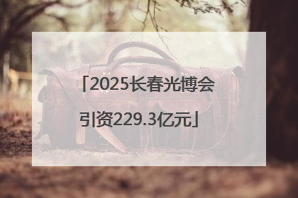 2025长春光博会引资229.3亿元