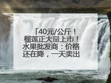 40元/公斤！榴莲正大量上市！水果批发商：价格还在降，一天卖出2000箱