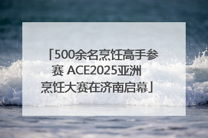 500余名烹饪高手参赛 ACE2025亚洲烹饪大赛在济南启幕