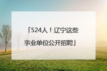 524人！辽宁这些事业单位公开招聘