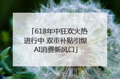 618年中狂欢火热进行中 双重补贴引爆AI消费新风口