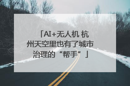 AI+无人机 杭州天空里也有了城市治理的“帮手”